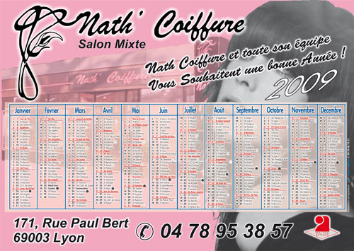 calendrier NathCoiffure