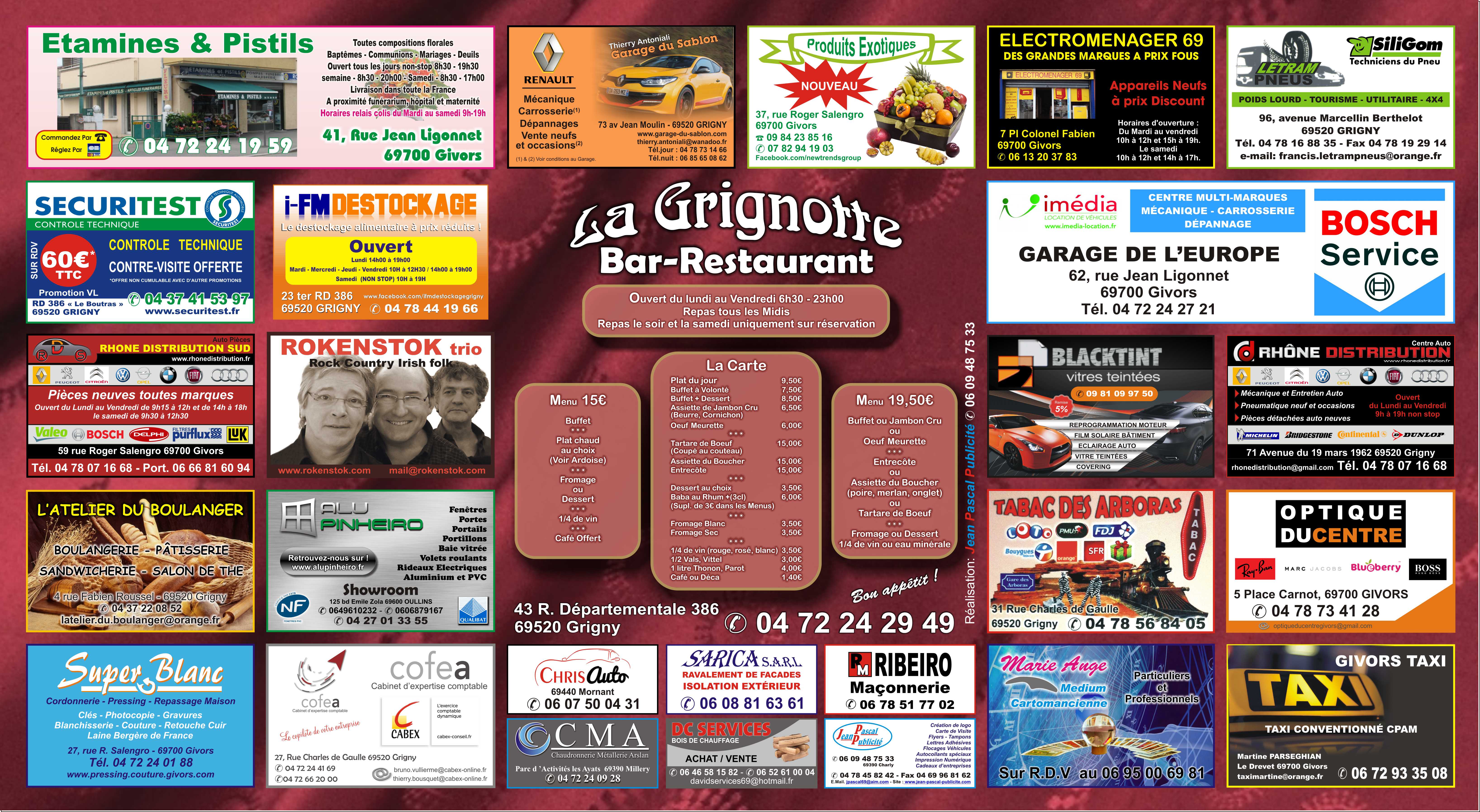Edition des sets de table la grignotte